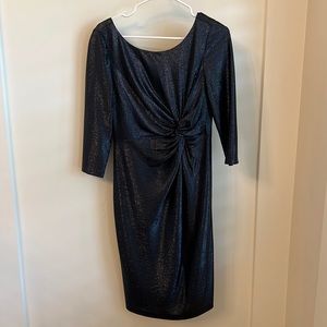 Alex Evenings size 6 navy midi dress